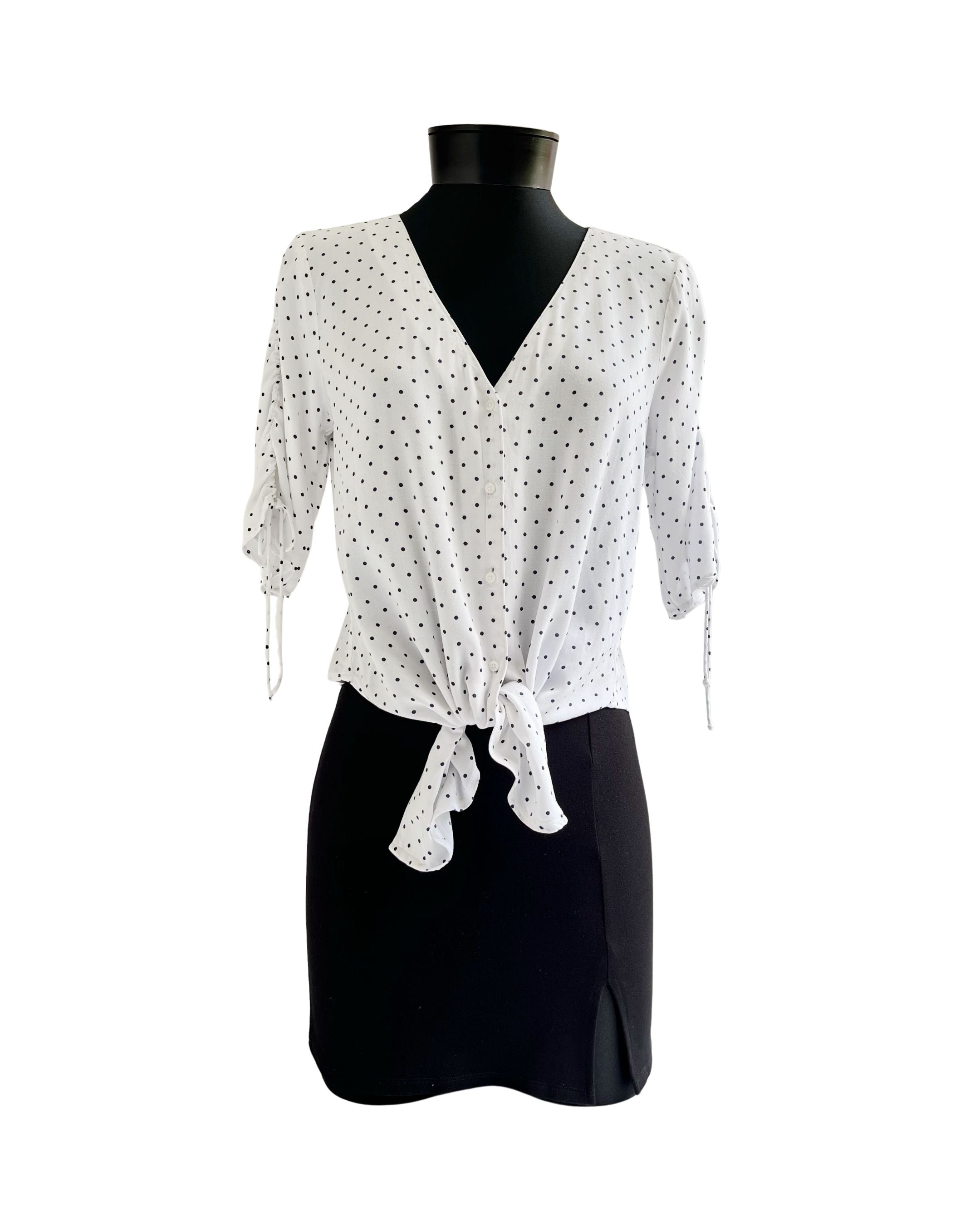 Blusa anudada Abercrombie & Fitch