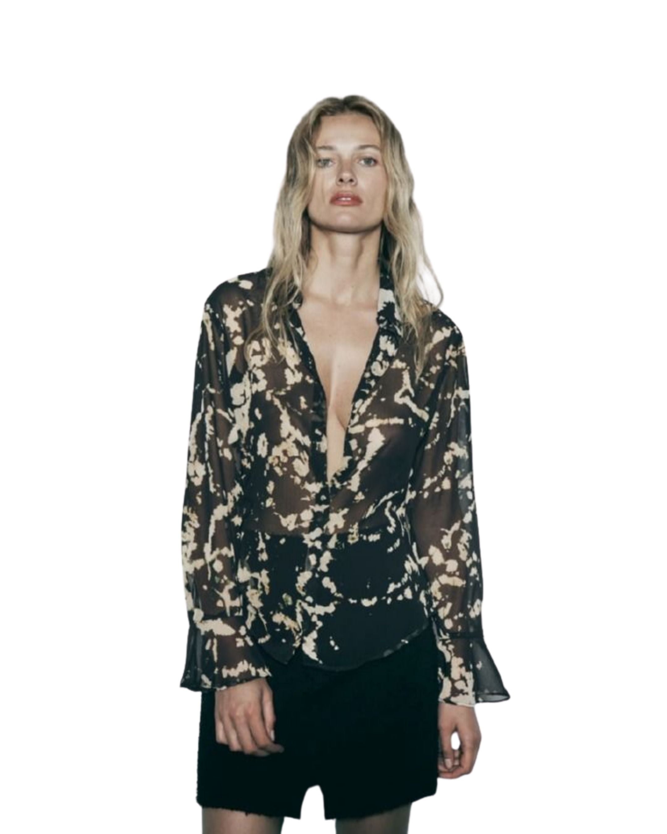 Blusa manga larga Zara