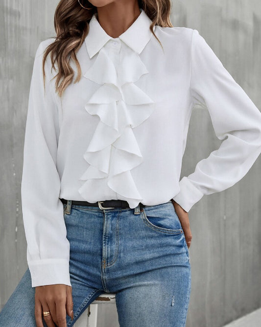 Camisa con volantes SHEIN