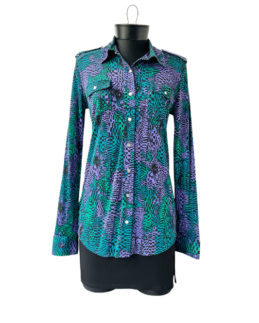 Camisa manga larga estampada Tory Burch