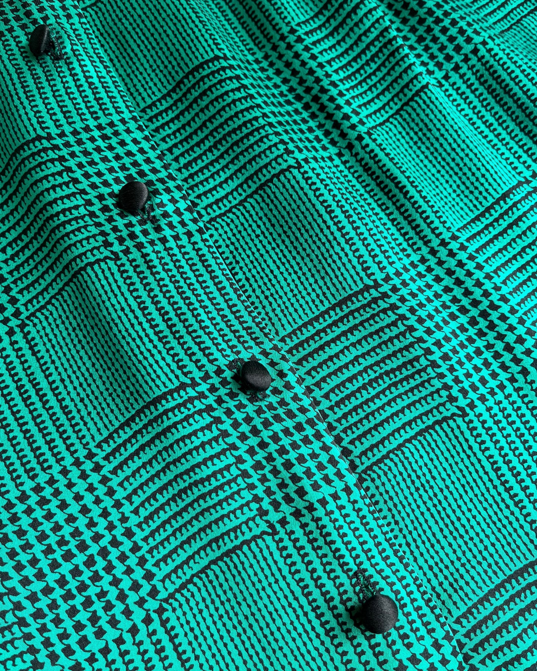 Blusa con estampado de cuadros