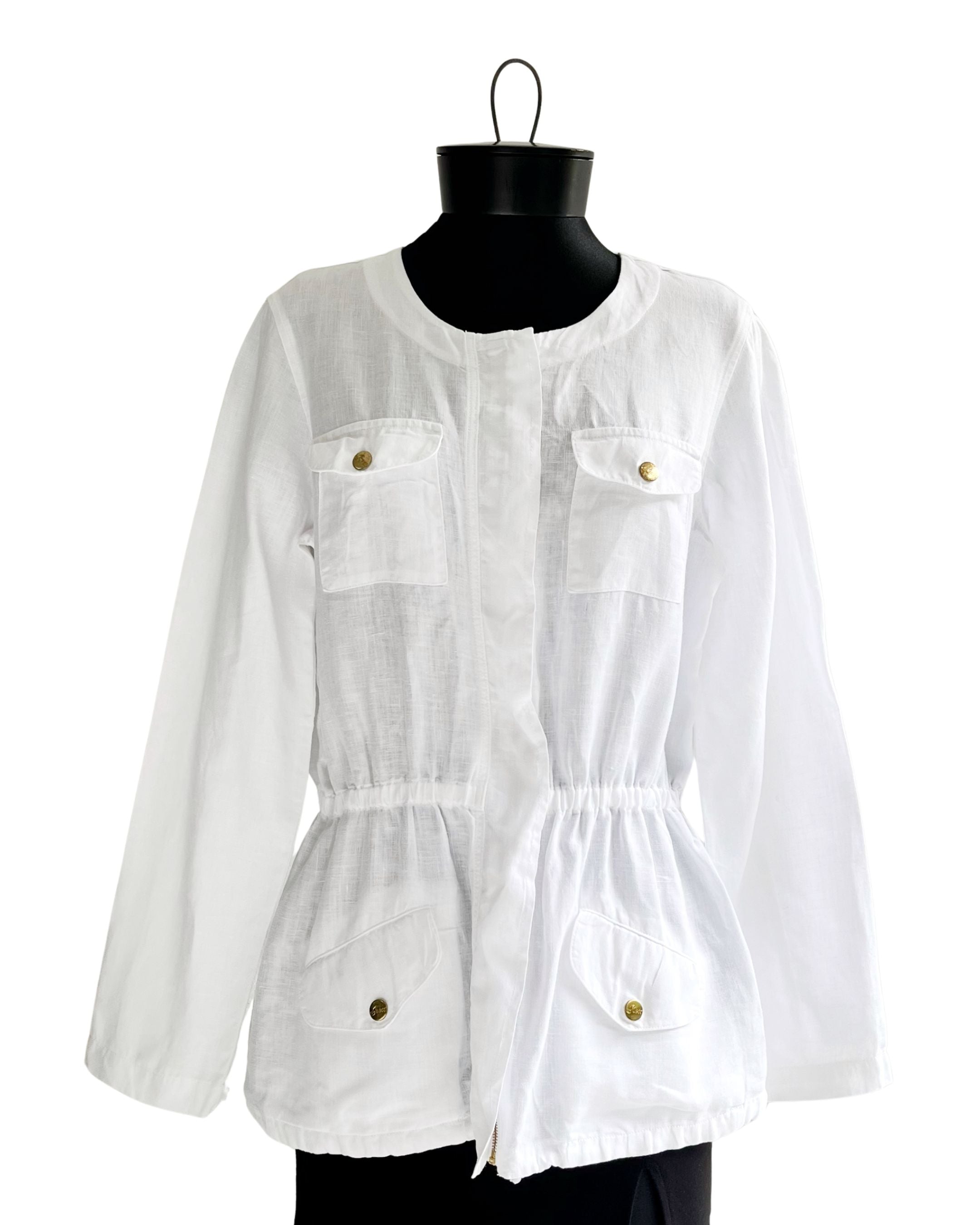 Chaqueta blanca de lino Guess