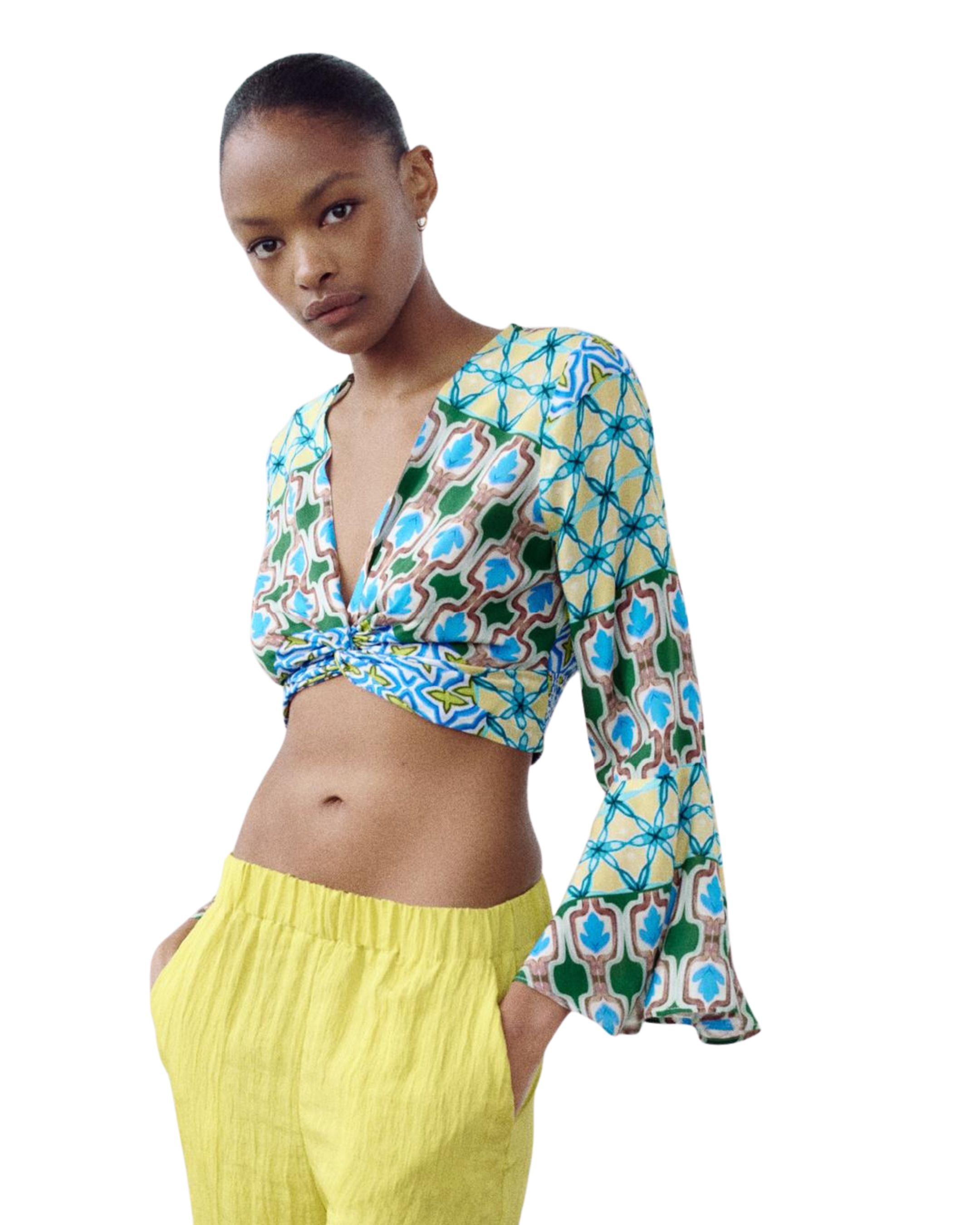 Crop Top Estampado Zara