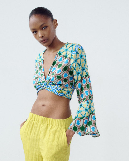 Crop Top Estampado Zara