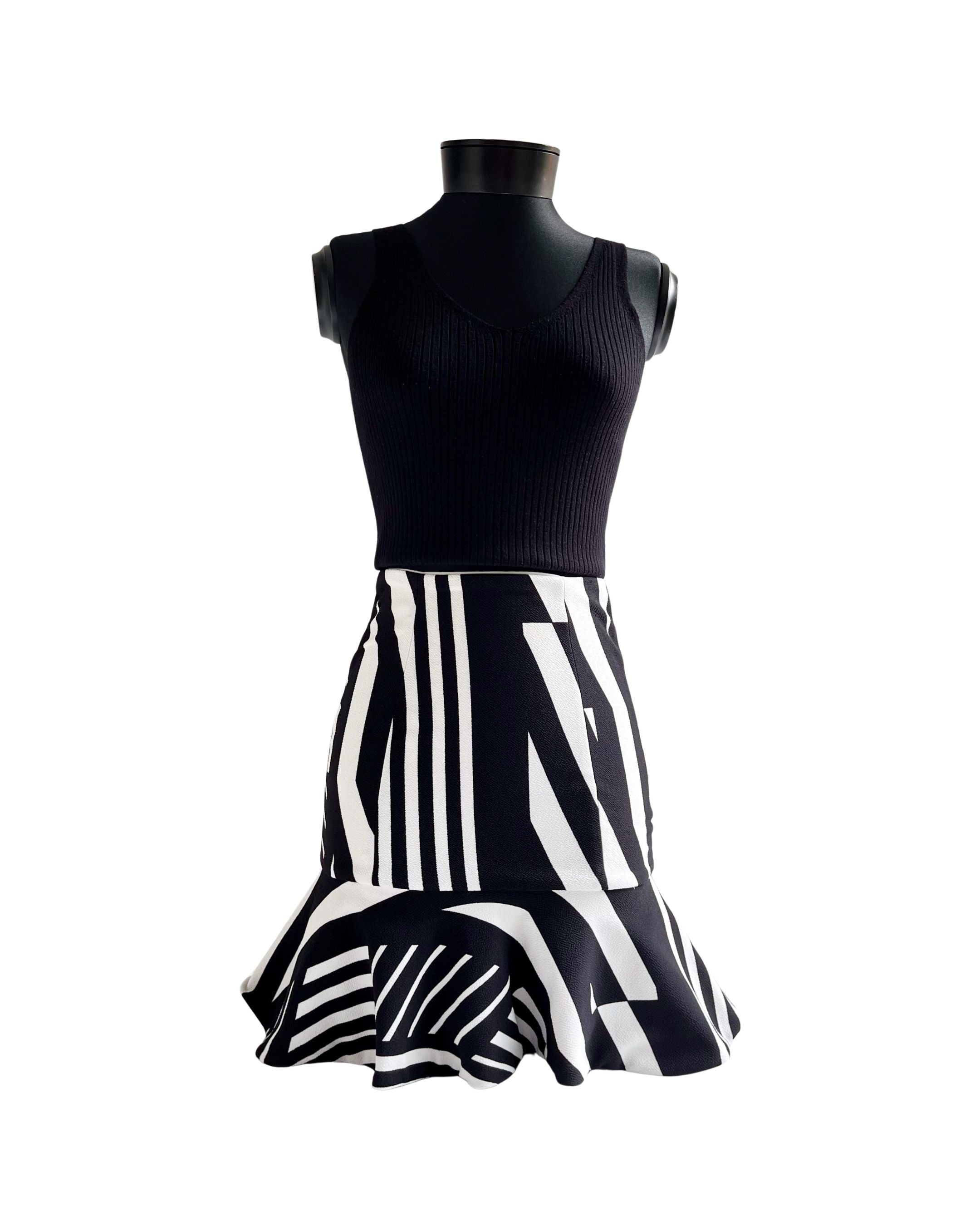 Falda estampada con vuelo