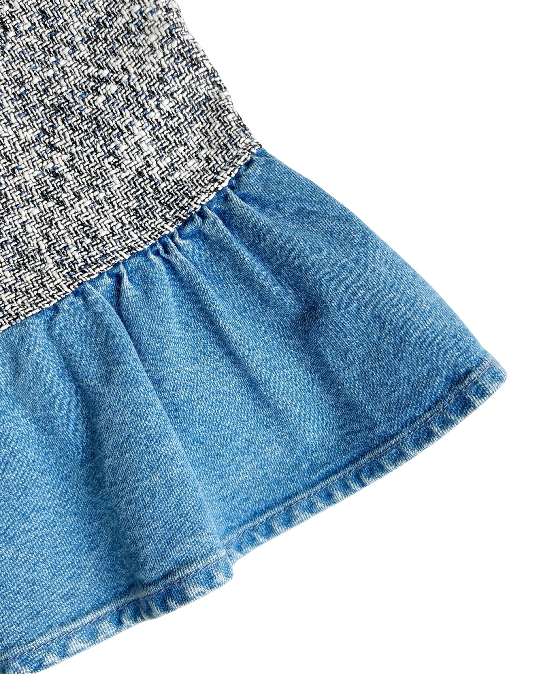 Falda de jean y tweed Zara
