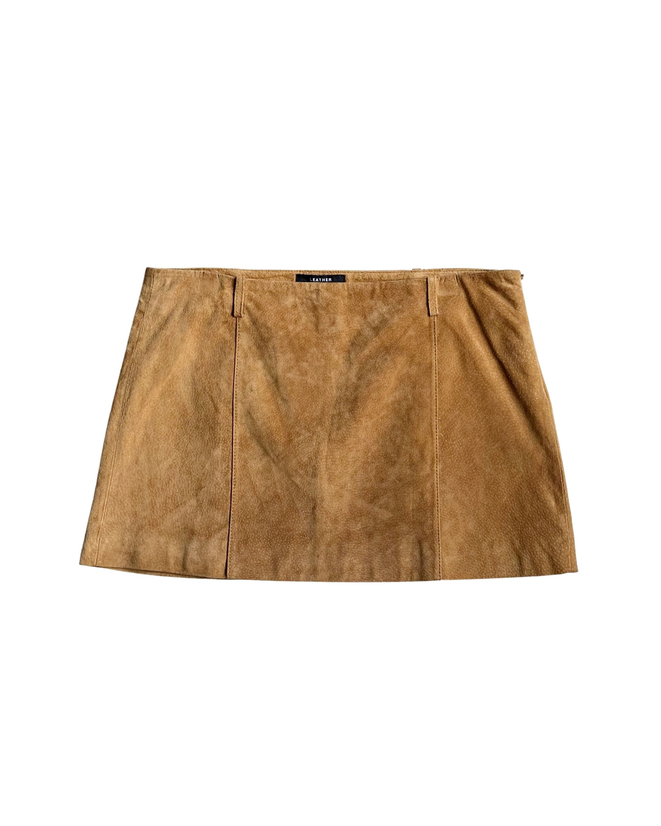 Mini falda de cuero Zara