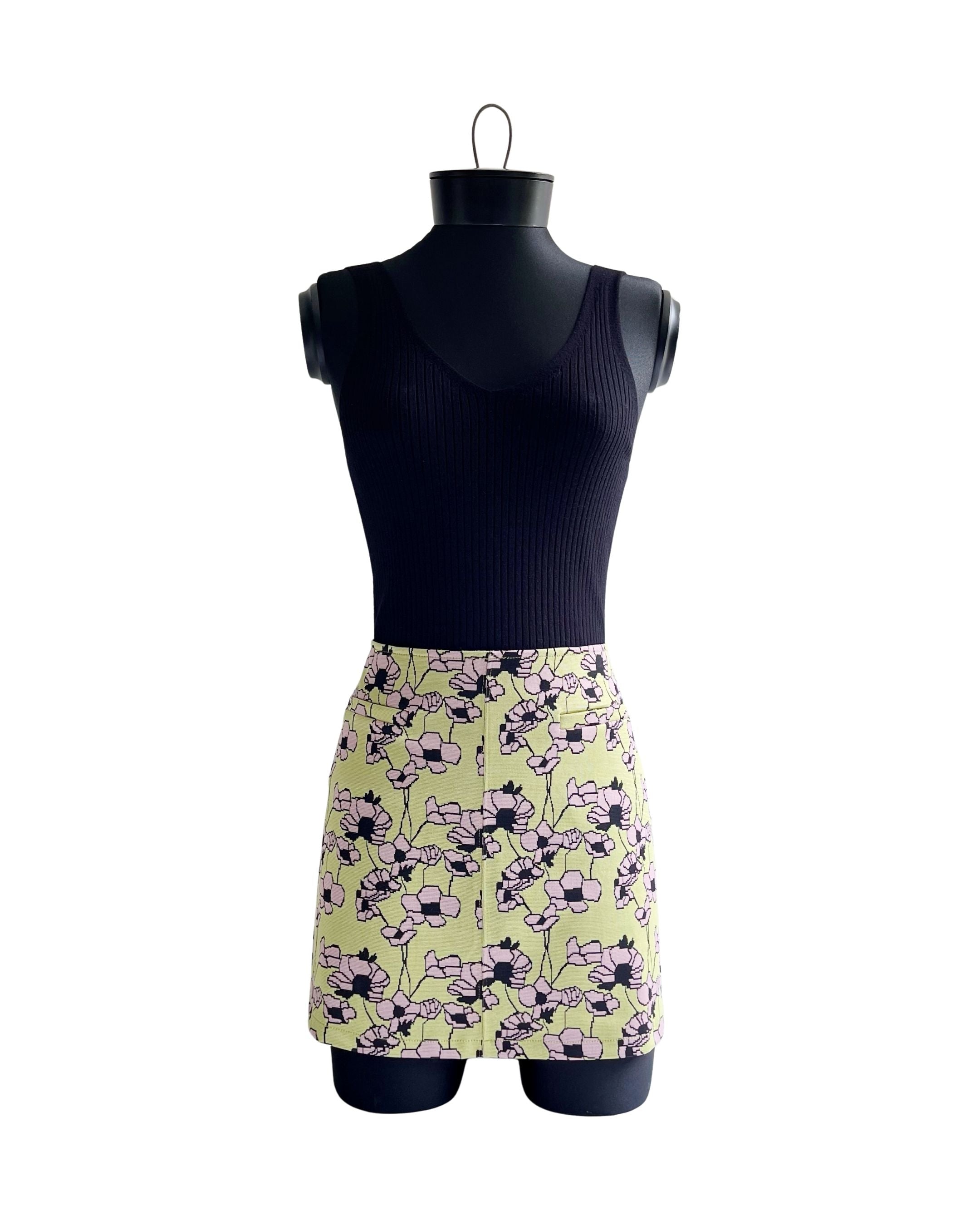 Mini falda jacquard Zara