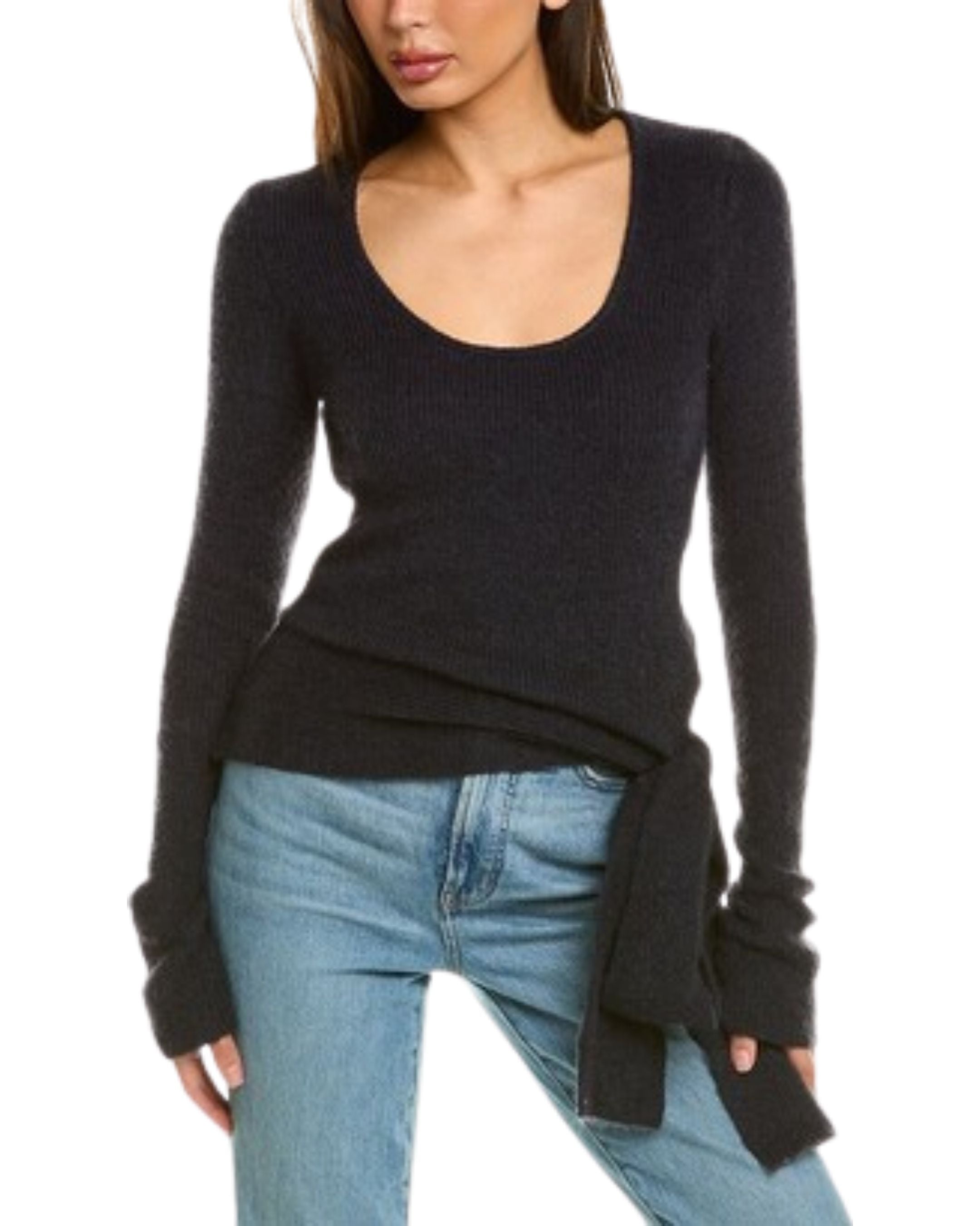 Sweater con lazo lateral Zara