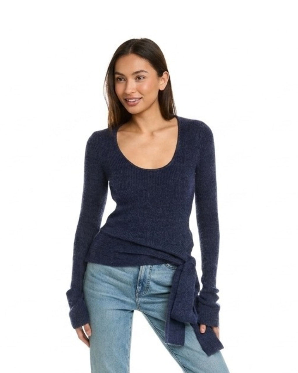 Sweater con lazo lateral Zara