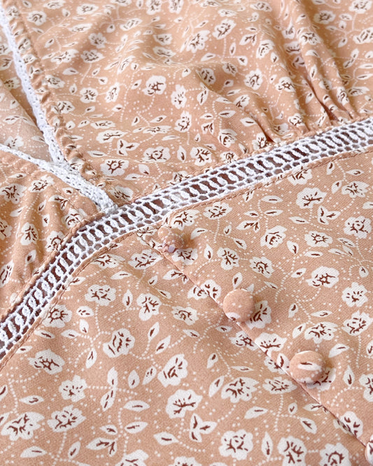Top estampado con encaje Milk & Honey