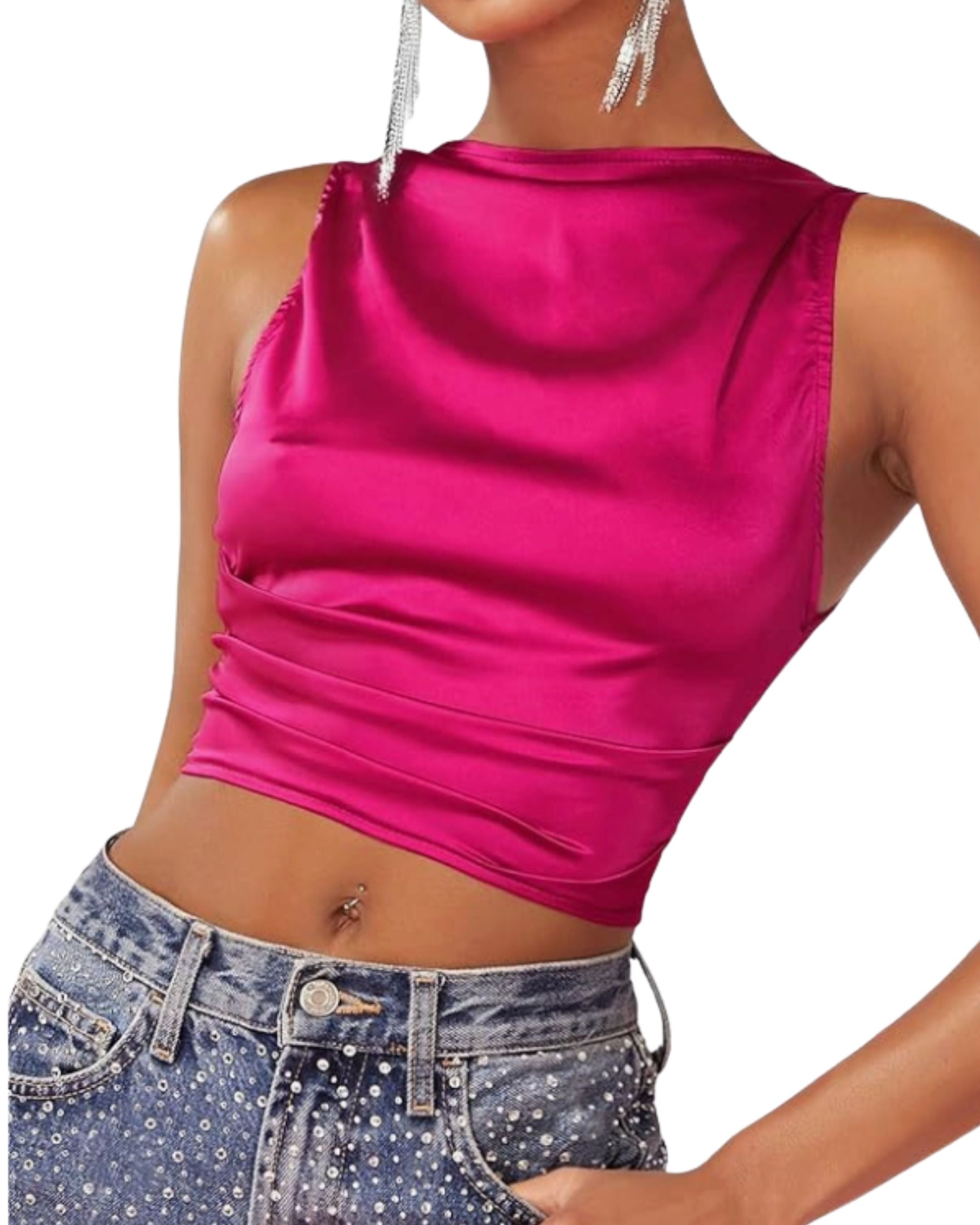 Top satinado SHEIN
