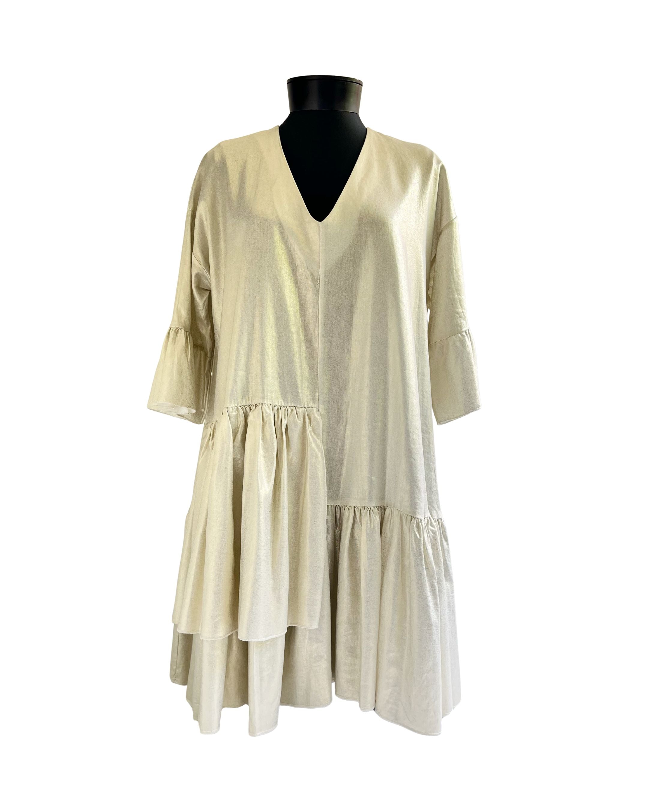 Vestino de lino con vuelos