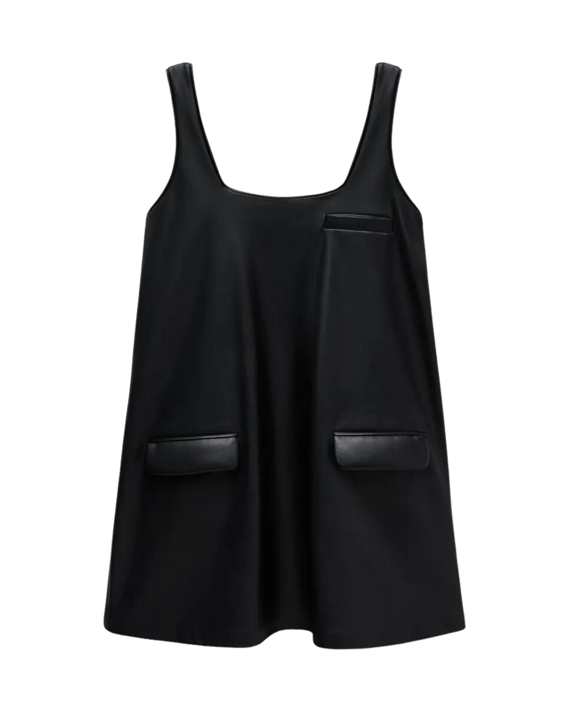 Vestido de cuero sintético Zara