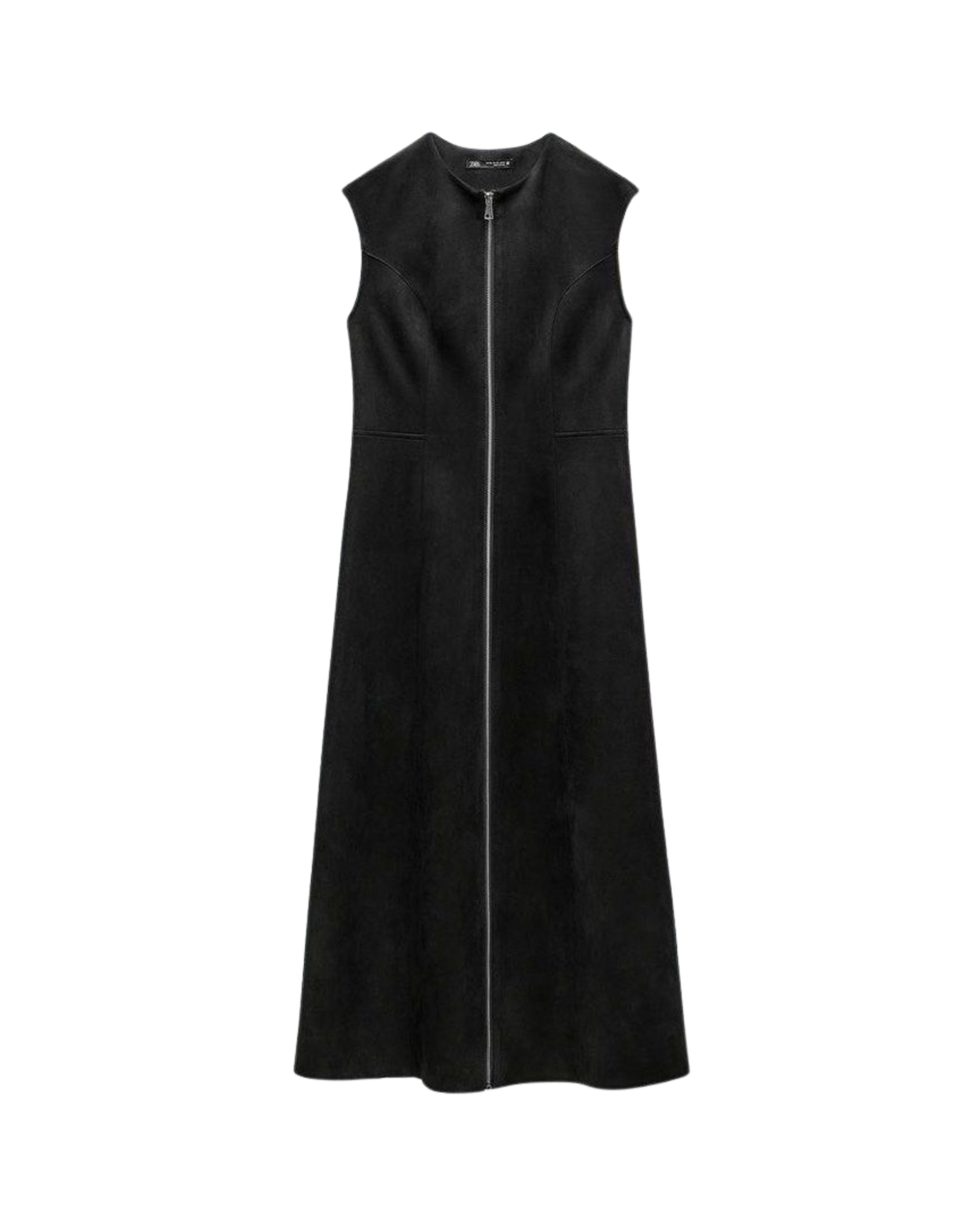 Vestido midi con cierre Zara