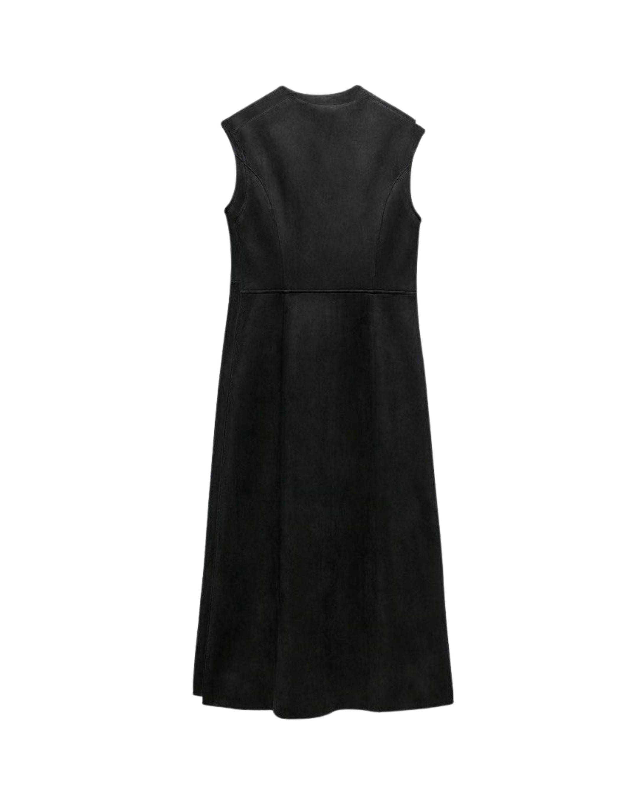 Vestido midi con cierre Zara