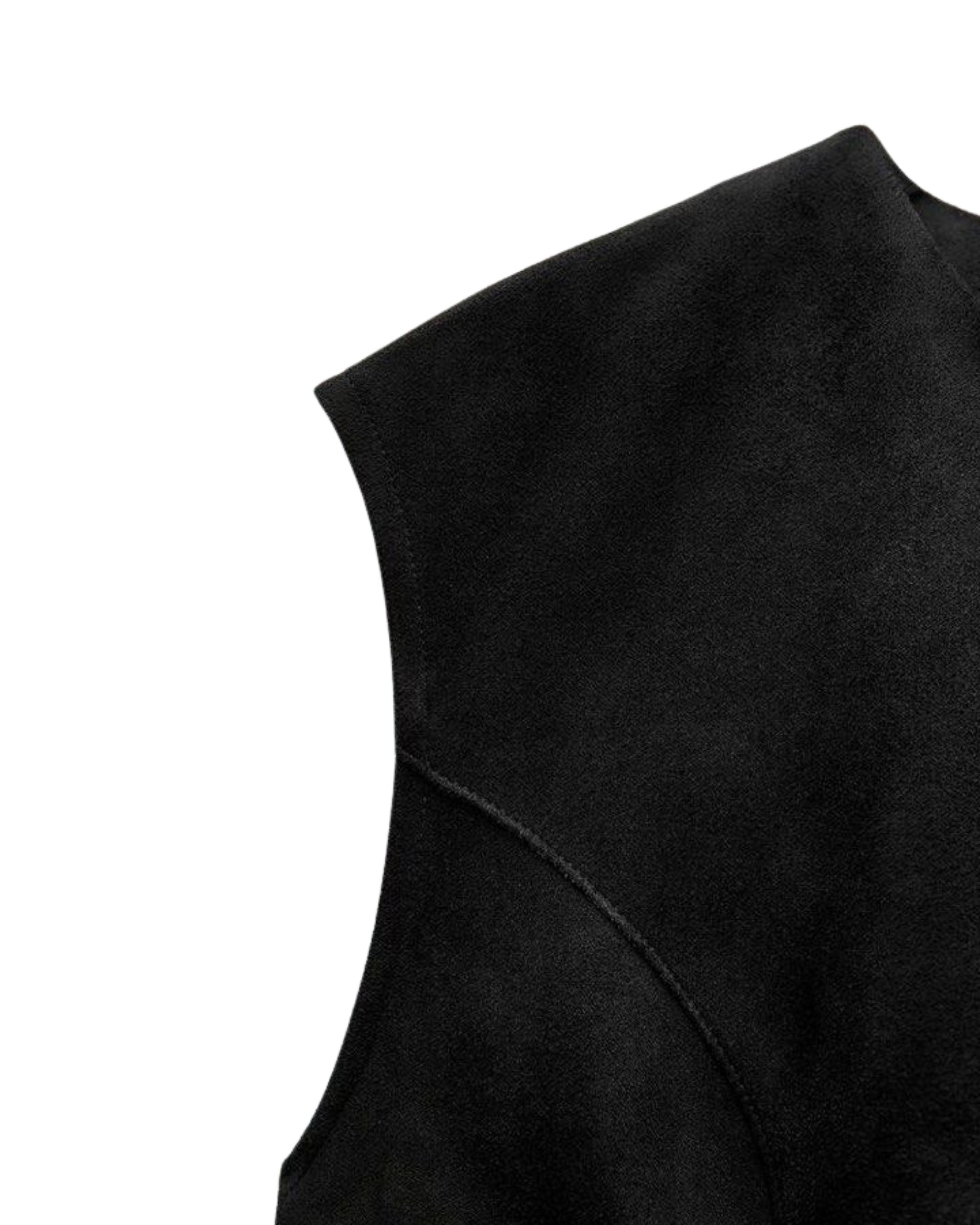 Vestido midi con cierre Zara